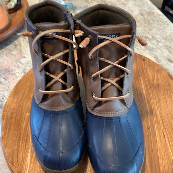 Sperry Duck boots navy & tan size 9 - Picture 8 of 8